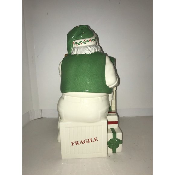 Lenox Ceramic Cookie Jar Santas Holiday Toy Shop Santas Workbench Christmas - Picture 4 of 9